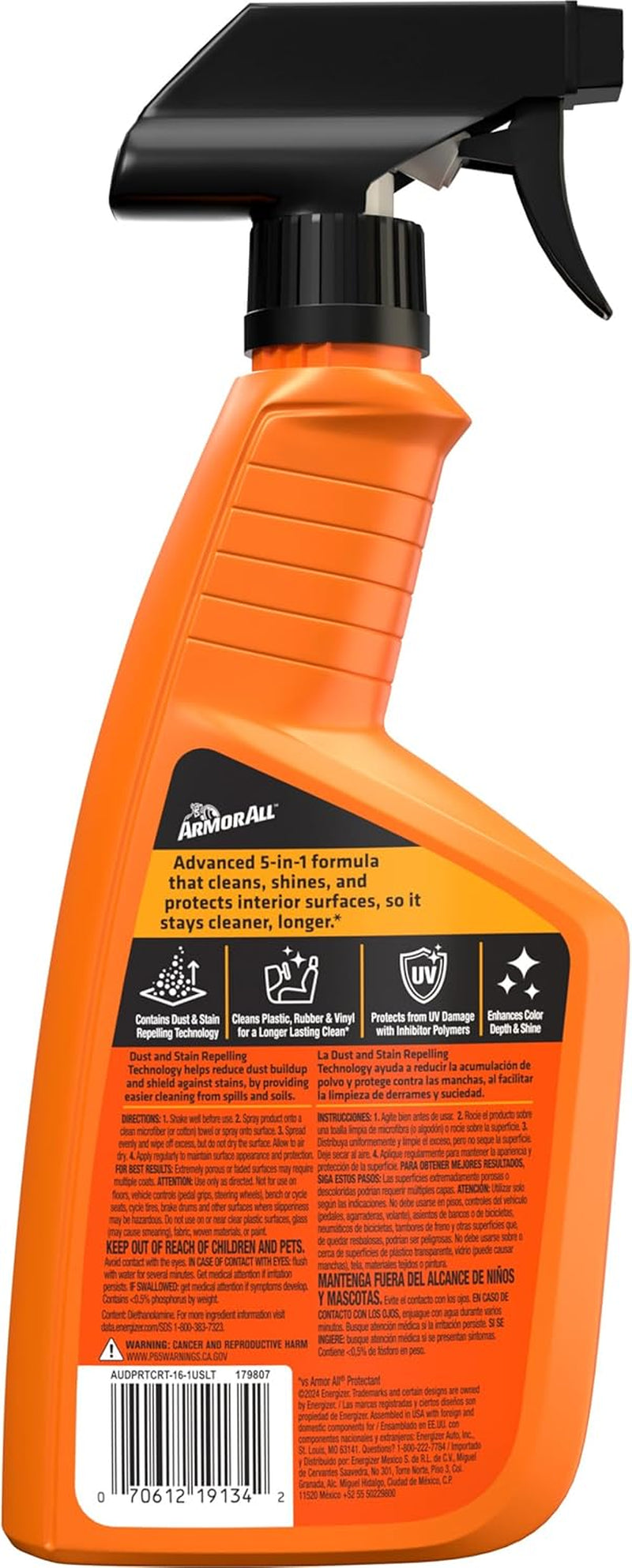 Extreme Shield Protectant Spray, Interior Car Cleaner with UV Protection against Cracking and Fading, 16 Fl Oz
