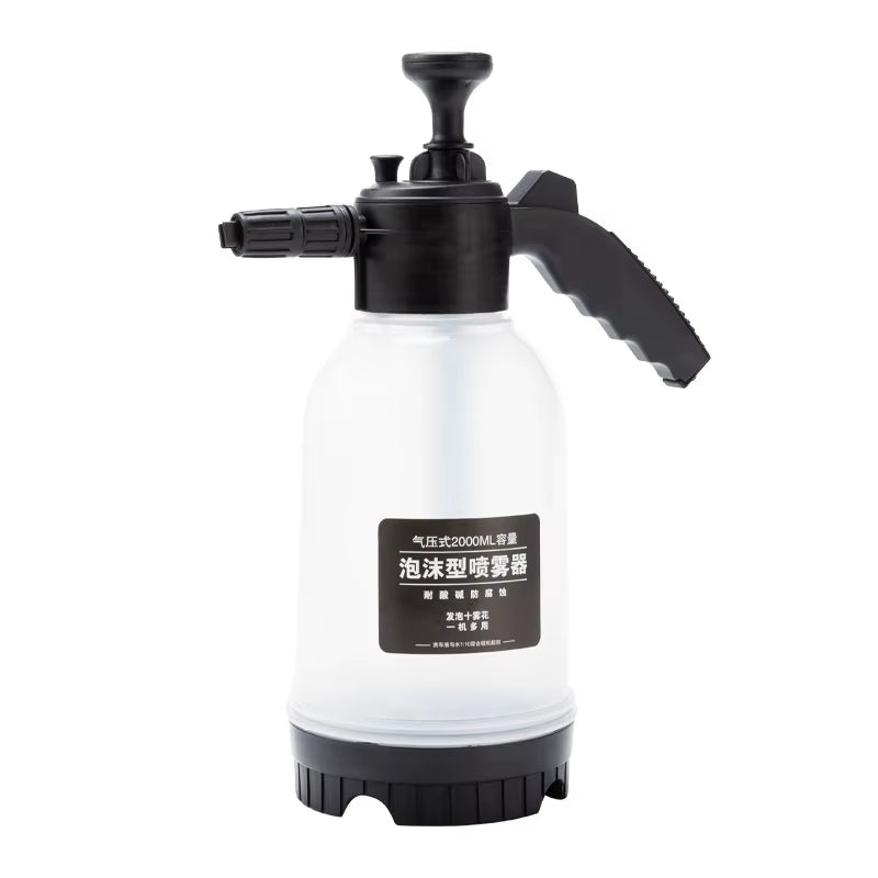 1Pc 2L Car Wash Watering Can Air Pressure Spray Can Hand Pressure Cleaner Car Cleaning Sprayer Manual Snow Cleaning Foam Nozzle