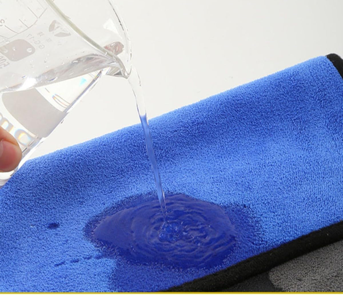 Microfiber Drying Towel - 20'' X 40'' (400GSM) - Extra Large Car Drying Cloth - 50CM*100CM - Blue Grey