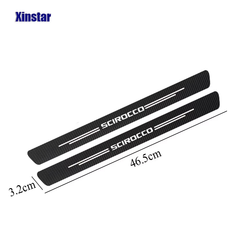 2X Car Protector Door Sill Stickers for VW Volkswagen SCIROCCO Auto Accessories