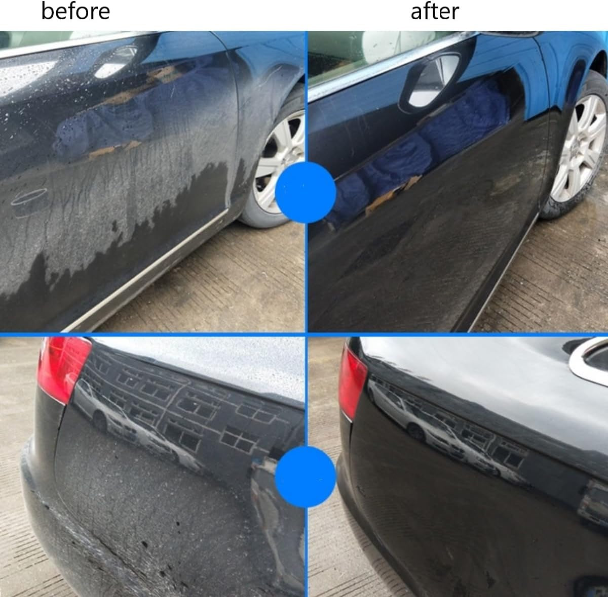 Microfiber Drying Towel - 20'' X 40'' (400GSM) - Extra Large Car Drying Cloth - 50CM*100CM - Blue Grey