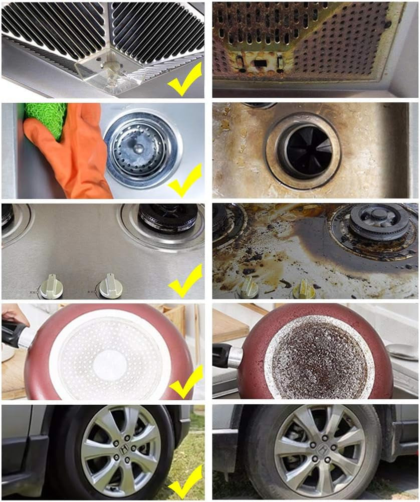 [3 Pack Set] Auto Detailing Drill Brush Set, Wheel Cleaner Brush, Car Cleaner Wash Brush Supplies Kit Fit Tire, Car Mats, Floor Mat, Bathroom and Auto Power Scrubber Brush Cleaning Sets