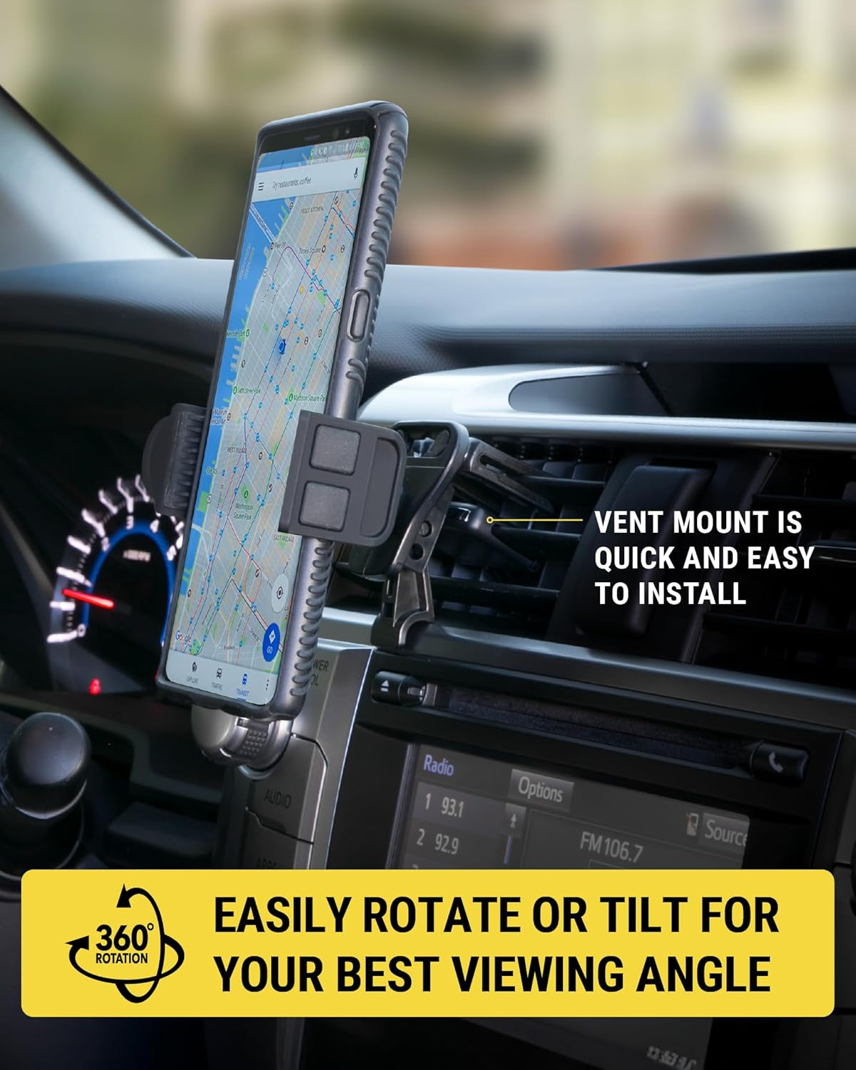 HVM2-1 Ventmount Universal Vent Smartphone Mount for the Car | Cellphone Holder | Hands-Free