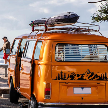 Mountain Car Decals, Cool Auto Stickers Waterproof Vinyl Hood Decal Forest Car Window Stickers Auto Graphics Body Side Door Trunk Decoration for Racing Car SUV Truck Off-Road Vehicle RV, Black Right