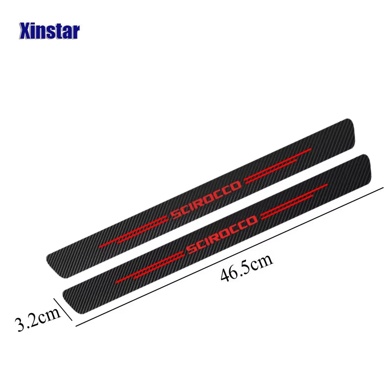 2X Car Protector Door Sill Stickers for VW Volkswagen SCIROCCO Auto Accessories