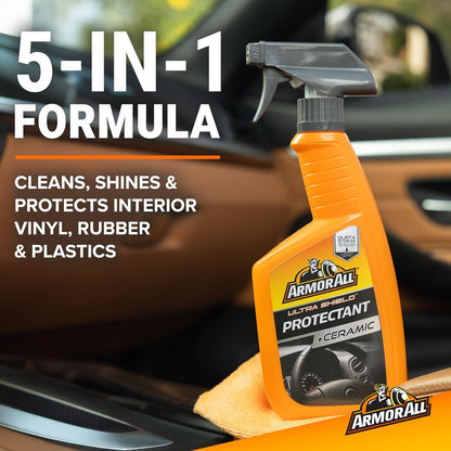 Extreme Shield Protectant Spray, Interior Car Cleaner with UV Protection against Cracking and Fading, 16 Fl Oz