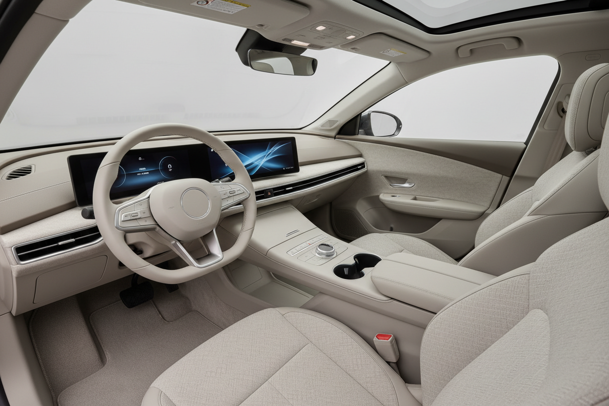 interrieur d'Une voiture sans marque